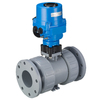 Ball valve Series: 21 Type: 3733EE PVC-C/PTFE/EPDM Full bore Electric operated ELA80 230V AC PN10 Flange 110mm DN100